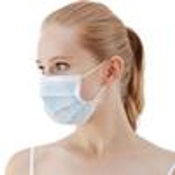 

disposable face masks daily three layer protective mask anti fog dust-proof non-woven disposable for civil use ship via