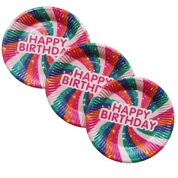 

portable disposable round shape paper cake plate pastry birthday party dish