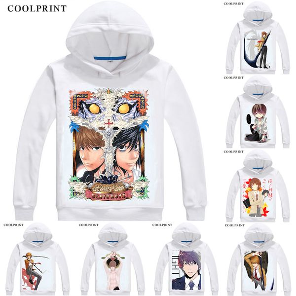 

yagami raito kira light yagami mens hoodies death note desu noto men sweatshirt streetwear anime hoodie printed long hooded, Black
