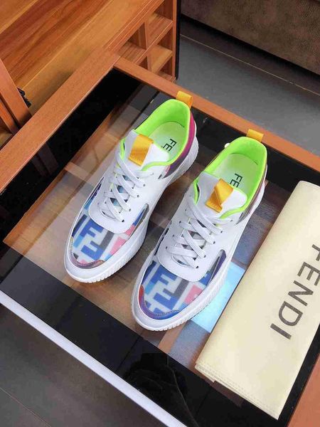 

2019 Конструктор Мужская обувь люкс Кроссовки Кроссовки Fendi 2020 Мужская повседневная обувь 38-45 6985