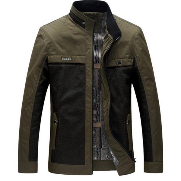 

men's jackets selling 2021 male coat splice business jacket thin spring / fall man father regular section long sleeve, Black;brown