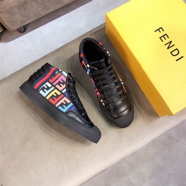 

20ss trend men's fashion casual shoes high sneaker 2019 spring new men shoes non-slip walking shoe zapatill, Black