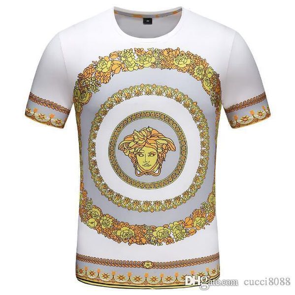 

2019 новое прибытие высочайшее качество марка дизайнерская одежда мужская мода футболки d2 печати тройники размер m-3xl # 756, White;black