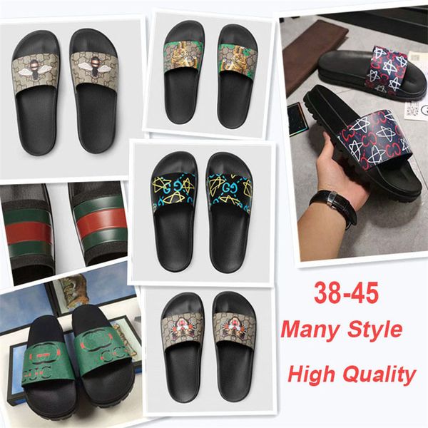 

Men Sandals Designer Shoes Slide Summer Outdoor Beach Male Slippers Fashion Wide Flat Slippery Sandals Slipper Flip Flop