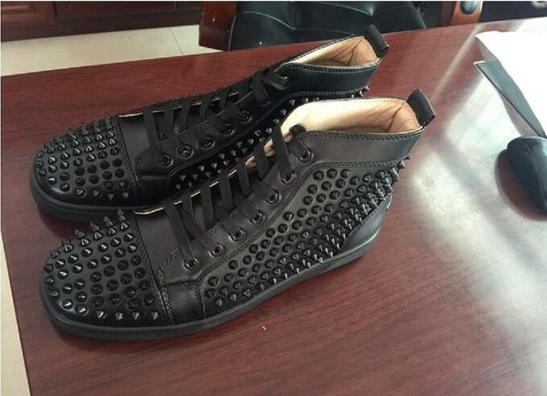 

с box] louxoor flat шипов мужской дизайнерских кроссовками обувью спорт латекс кружевных camo rantus обувь младшей шнуровкой открытой, Black