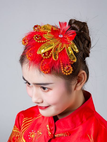 

dance headdress modern headflower feather hair accessories for women