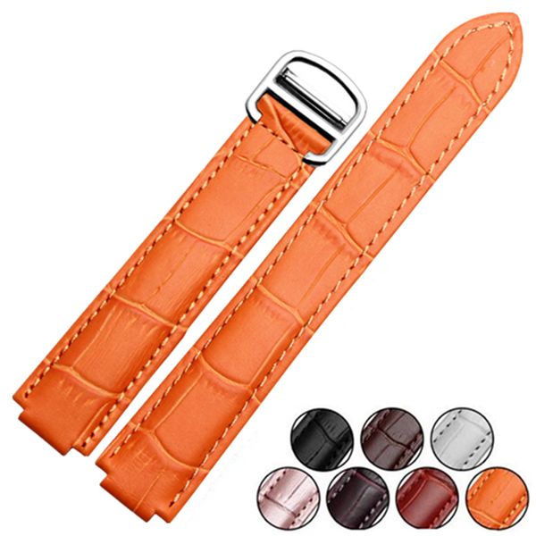 

handmade genuine leather 14mm 18mm 20mm watche band strap belt watchband and folding clasp buckle for ballon bleu series + tool, Black;brown