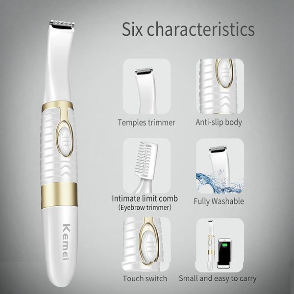 

kemei km-5002 2 в 1 детские electric depilazione дель назогастральный dell'orecchio бикини части бритвы (без батареи) hairclippersshop dbwzb