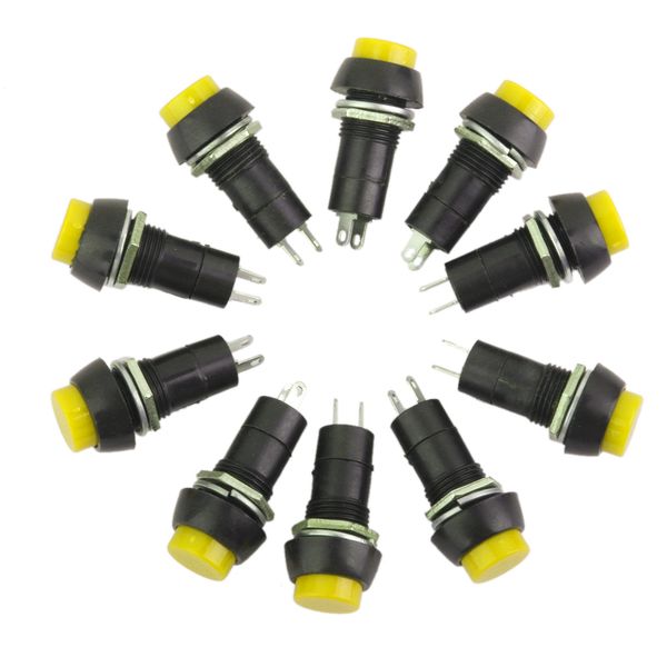 

10 x boat car lock on-off push button lock switch 12mm yellow