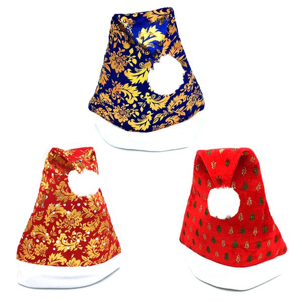 

christmas santa claus hats red blue caps for and kids xmas decor wholesale new year's gifts home party supplies