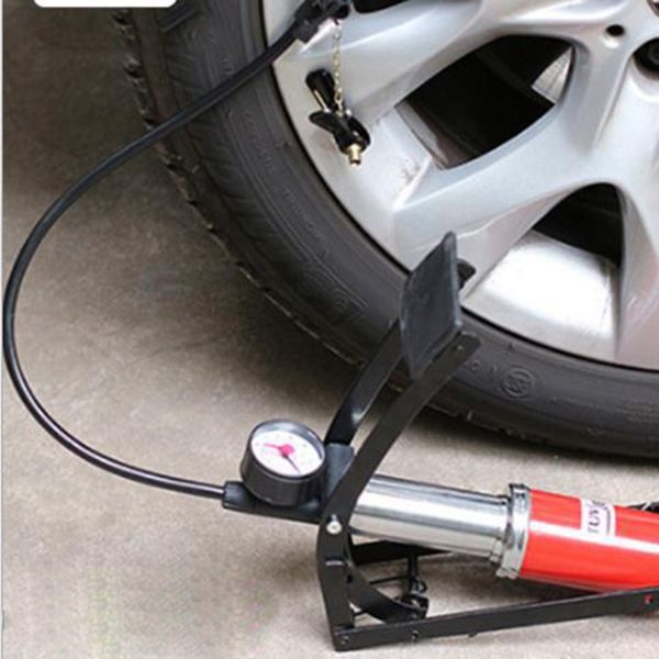 

car inflation pump foot pedal type high pressure air pump mini portable inflator machine for bicycle motorcycle automobile tool