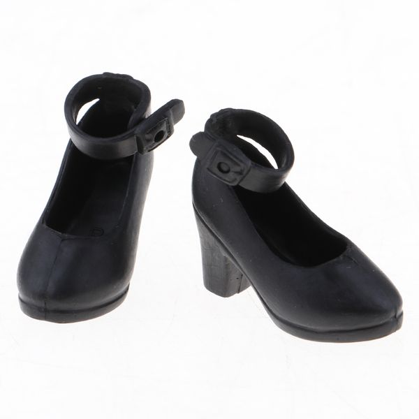 

fashion 1/6 bjd dolls shoes ankle belt outfit for 12inch dolls black