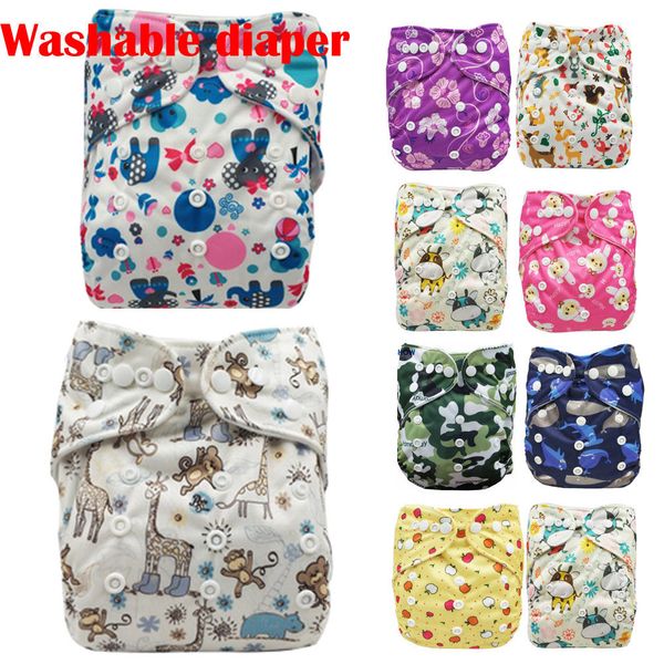 

infant baby reusable washable adjustable cloth diaper nappies all in, Black