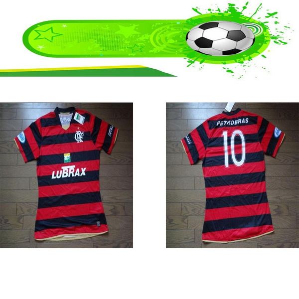 

2008 retro flamengo football jersey custom name number camisa maillot soccer jerseys, Black