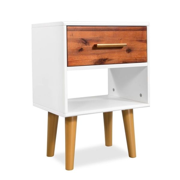 

bedside table in acacia solid wood 40x30x45 cm living room furniture