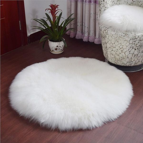 

new 1 pc soft artificial sheepskin rug chair cover artificial wool warm hairy carpet seat pad home decor carpet 23apr 26