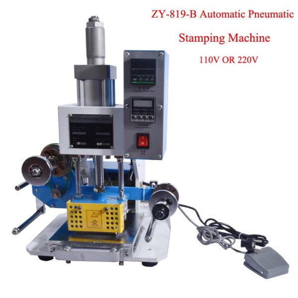 

zy-819-b automatic pneumatic stamping machine leather creasing machine,high speed name card embossing machine