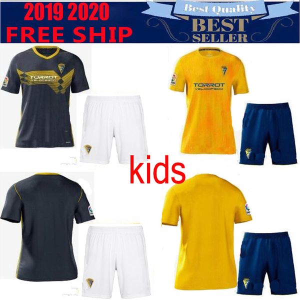 

new 19 20 cadiz soccer jerseys kids kits 2019 2020 home away camisetas de fÃºtbol fernÃ¡ndez jovanovic carmona garrido akapo football shirts, Black