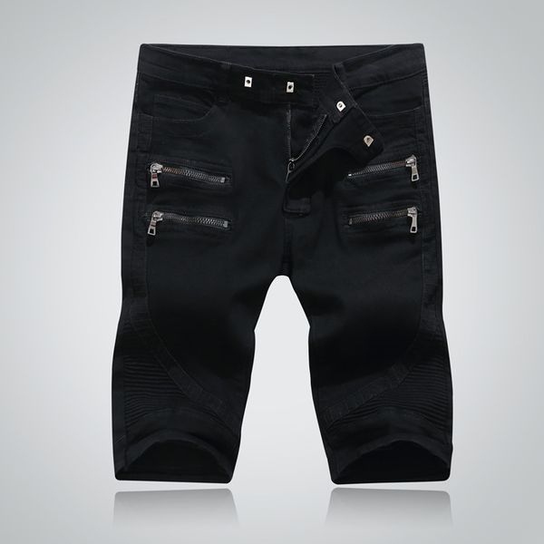 

2020 summer casual thin short homme de marque mens denim shorts elasticity distressed hip hop shorts luxury fashion men s clothing, Blue