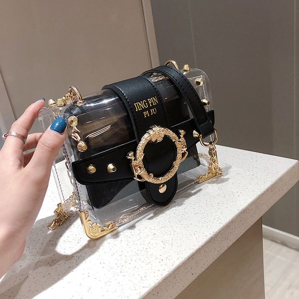 

2020 новый летний хипстер прозрачный пляж определяющий квадратную форму сумки посыльного плеча godonie bao