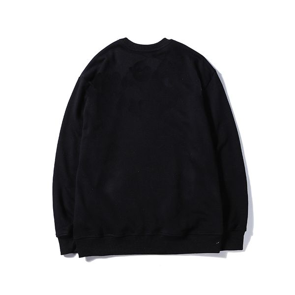 

casual letters print fashion designer hoodie mens luxury o-neck sweatshirt jumper womens sweatshirt 2 colors basic m-xxl 19122307z, Black