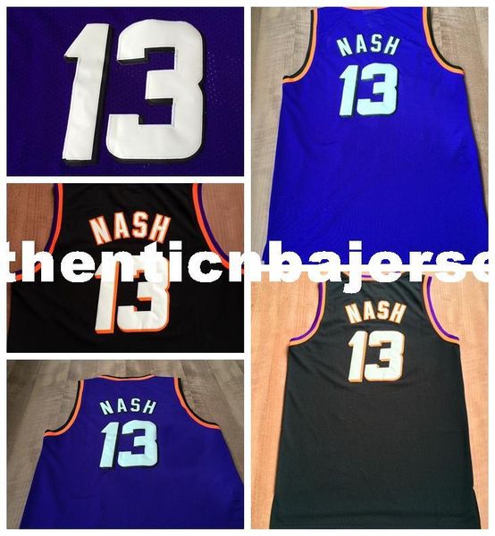 

2016 steve nash jersey, #13 steve nash purple black retro retro basketball jerseys, embroider logos, size:s-xxl ncaa college, Black;blue