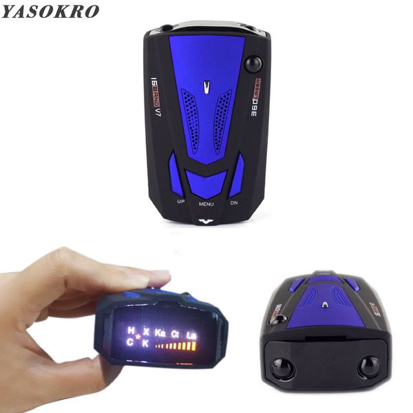 

yasokro car english russian auto vehicle v7 speed voice alert alarm warning 16 band led display