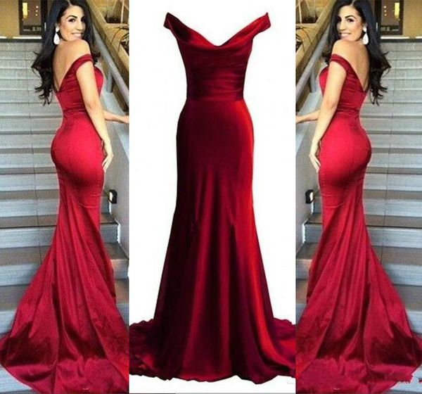 

elegant burgundy long evening formal dresses 2018 floor length v neck mermaid prom party gowns vestidos de fiesta largos simple robe, Black