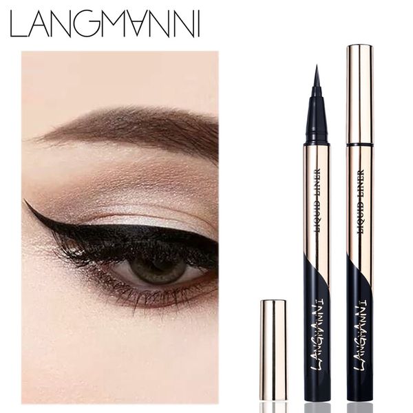 

langmanni 1pcs long-lasting liquid eyeliner quick-drying waterproof not blooming eyes make up molding eye liner makeup