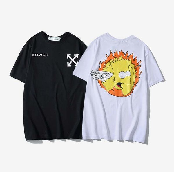 

2019 new summer fashion designers men's shirt t-shirt letter embroidery t-shirt men's brand short-sleeved t-shirt women's shi, White