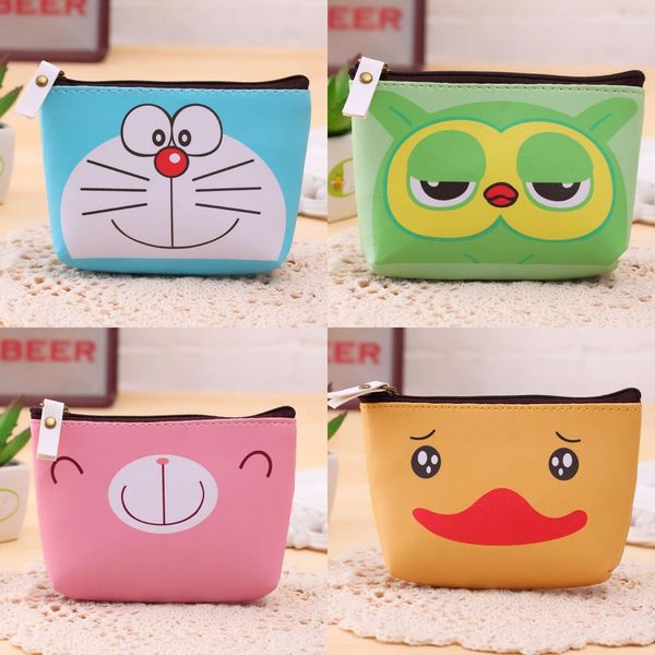 

cute cartoon cute wallet zipper mini pu coin purse coin bag handle key zipper bag