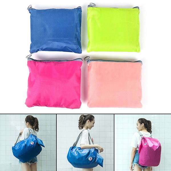 

1pc складные путешествия рюкзака рюкзак для хранения шолдер сумки tote сумки открытых сумки