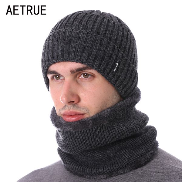 

aetrue knitted hat scarves men skullies beanies winter hat for men women bonnet fashion brand gorras warm wool male beanie cap