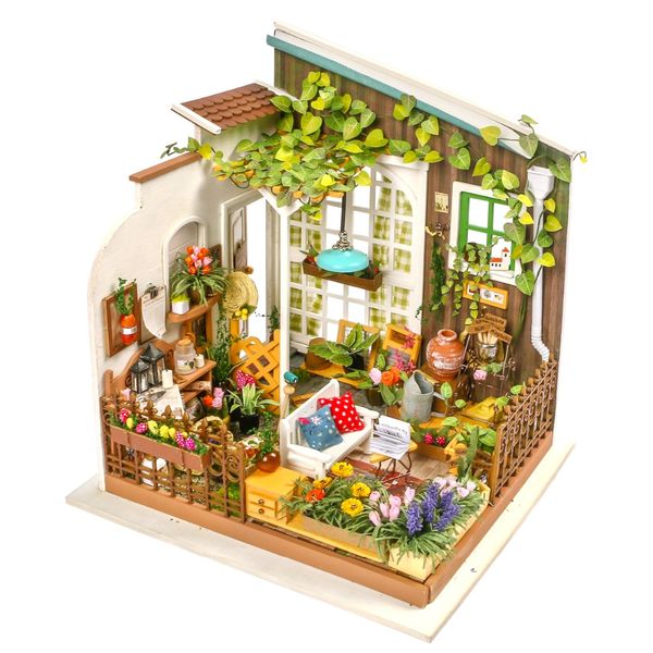 

robotime diy doll house miller's garden children's gift miniature wooden dollhouse model building kits toys dg108