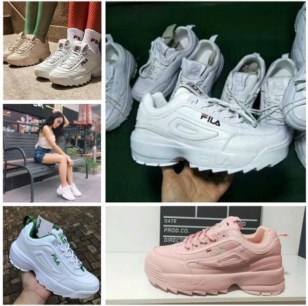 

Original Disruptors II 2 Triple white black grey pink Women men special section sports sneakers increased casual running shoes eur 35-40