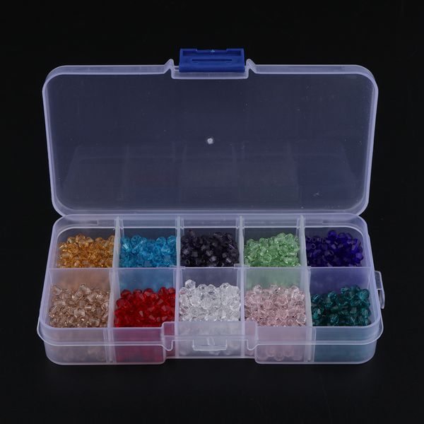 

10 colors clear glass beads loose beads for earrings bracelet spacer beads