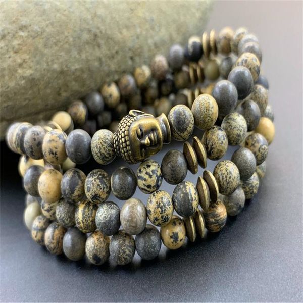 

6mm artistic stone 108 beads mala buddhist bracelet necklace cuff pray chakra chic meditation yoga monk spirituality lucky hot, Silver