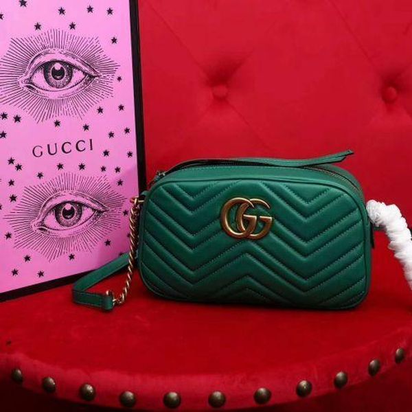 

new quilted shoulder bag crossbody bag 447632 green real leather iconic bags shoulder bag totes cross body business messenger bags