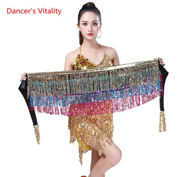 

15 colors belly dancing women's clothing belt accessories belts 4 straps rows of belly dance hip scarf sequin belt rectangle, Black;red