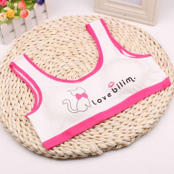 

young girl lovely cat cartoon bra cotton teenage student underwear wireless soft d08c, Camo