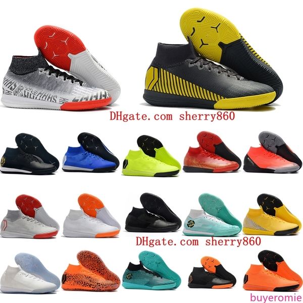 

2019 mens soccer cleats mercurial superfly vi 360 elite neymar in high ankle soccer shoes cr7 indoor football boots hot