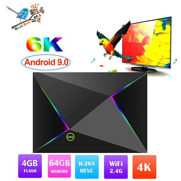 

1 ШТ. M9S Z8 Smart TV Box Android 9.0 Allwinner H6 4 ГБ 32 ГБ 4 ГБ 64 ГБ 4K H.265 Netflix ПК H96 X96 МАКС RK3328 S905X2 Set Top Box