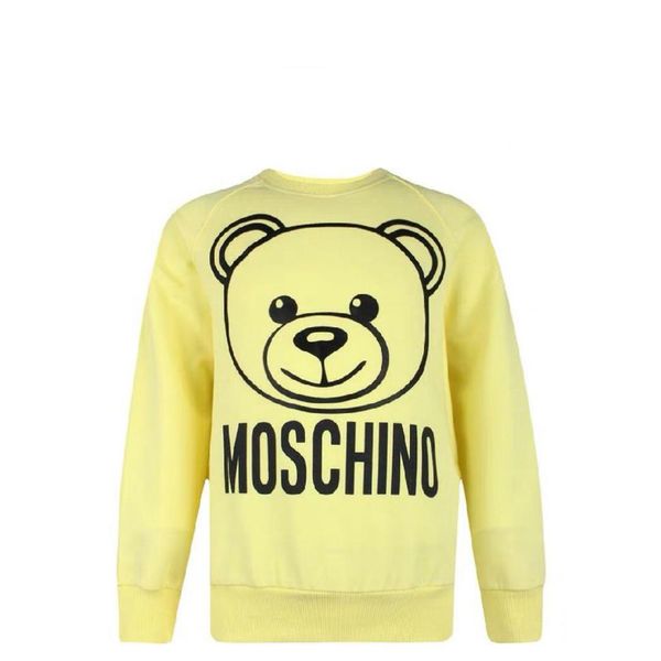 

kids designer sweatshirt cute bear pattern girls pullovers active letters boys hoodies brand active crew neck sweatshirts wholesale 2 colors, Black