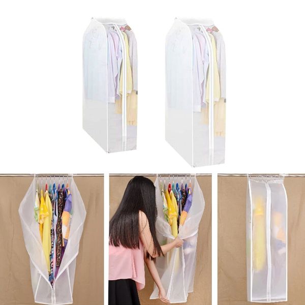 

transport anti dust bedroom protection moistureproof hanging travel wardrobe storage transparent large capacity garment cover