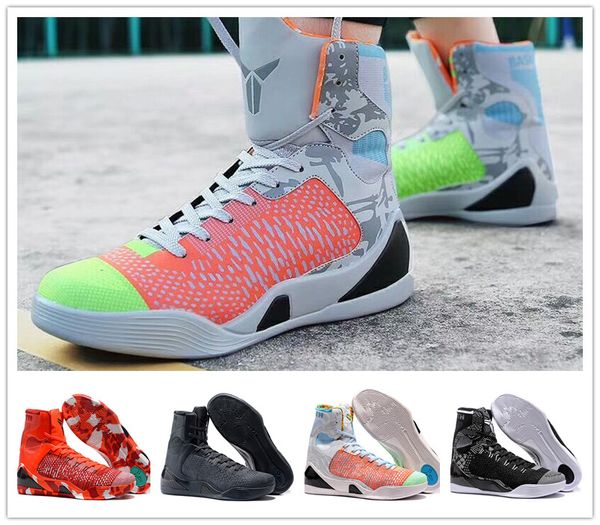 

mens sale kobe 9 high weaving bhm/easter/christmas basketball shoes for kb 9s men trainers sports sneakers size 40-46