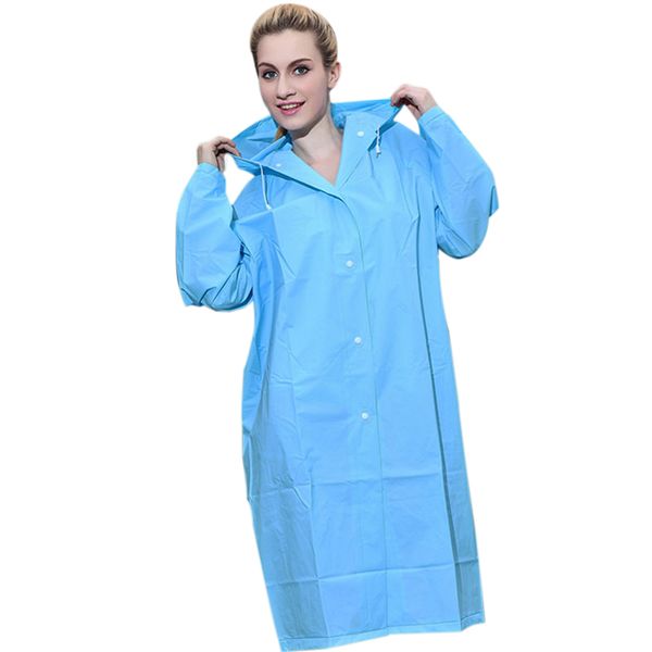 

длинный eva дождевик женщина прозрачного дождевика пончо балахона дождевик портативных плащи лето для пеших путешествий на открытом воздух