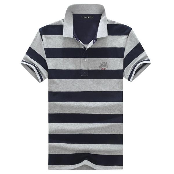 

cotton solid polo shirt new summer short sleeve striped polo homme slim fit turn down collar men polo shirt plus size trend, White;black