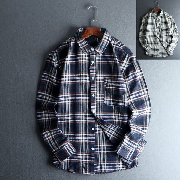 

men's shirt youth plaid shirt long-sleeved spring and autumn models hong kong style loose casual large size, White;black
