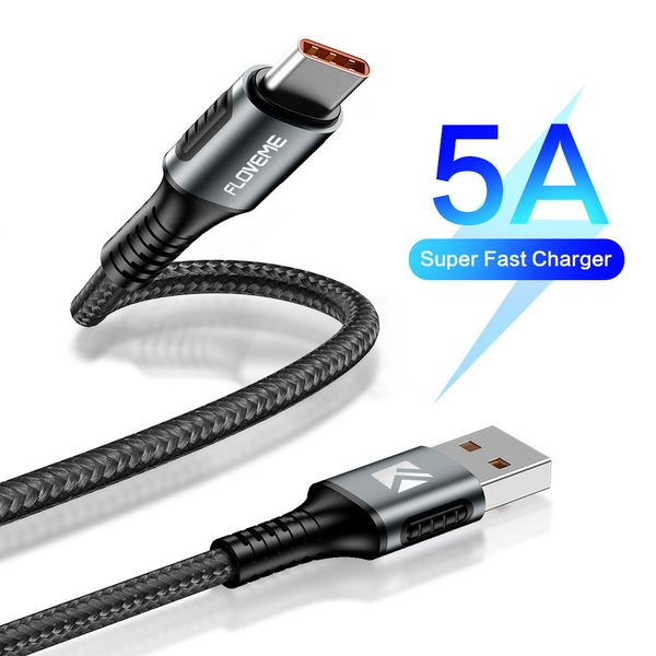 

FDBRO FLOVEME 5A USBC Быстрая зарядка для быстрой зарядки USB-C Кабель Type-C для Samsung S10 S10e Кабел