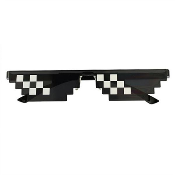

men women mosaic vintage eyewear new glasses 8 bit mlg pixelated sunglasses brand thug life party eyeglasses, White;black